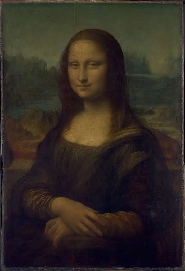 La Mona Lisa de Leonardo da Vinci, pintura renacentista famosa por su expresión enigmática y técnica del sfumato.