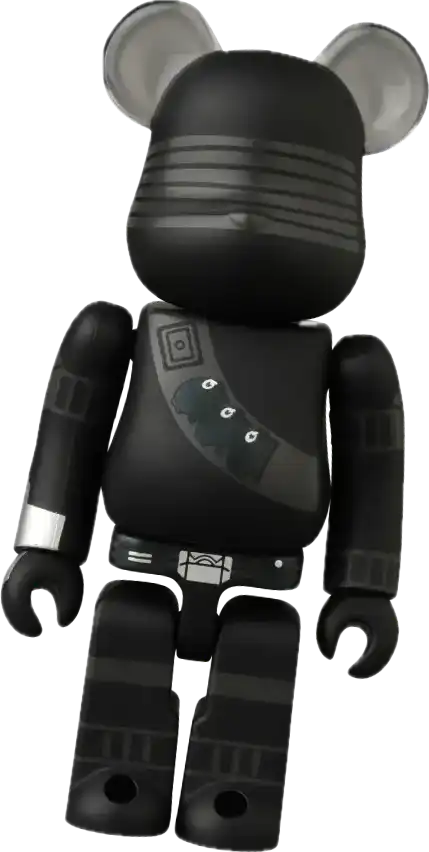 Figura Bearbrick de color negro, juguete coleccionable de diseño creado por Medicom Toy