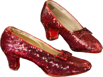 Par original de Ruby Slippers utilizadas en la película The Wizard of Oz (1939), vendidas en subasta por cifra récord