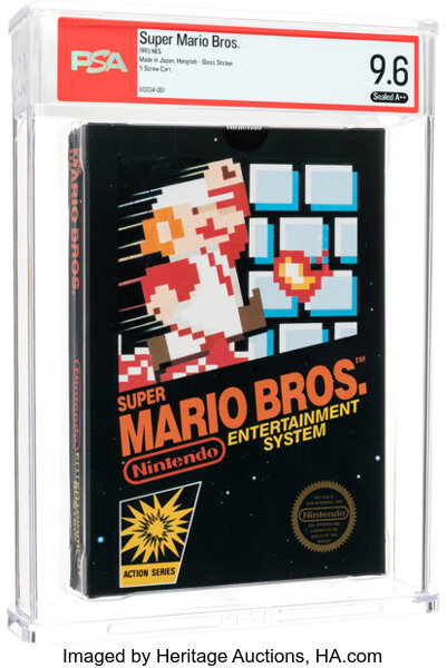super mario bros cartucho sellado record mundial videojuego mas caro