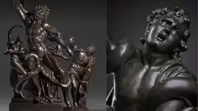 Hamilton Laocoön, escultura neoclásica de bronce inspirada en el grupo escultórico del Laocoonte, vendida por un precio récord en subasta pública.